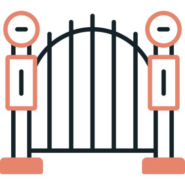 Şeffaf bir arkaplanda çit vektör çizimi.