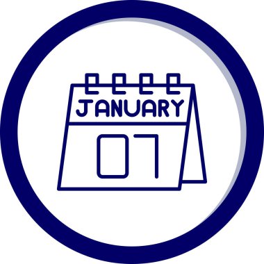 Bir takvim simgesinin vektör illüstrasyonu