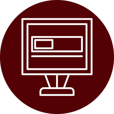 Bilgisayar monitörü. Basit resimleme