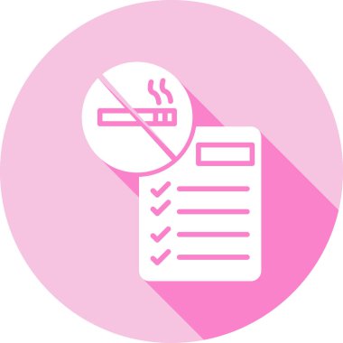 Sigara içiyorum. Web simgesi basit illüstrasyon