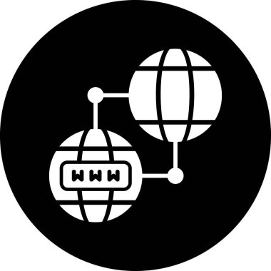 Bir dünya simgesinin vektör illüstrasyonu