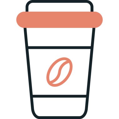 Kahve. Web simgesi basit illüstrasyon