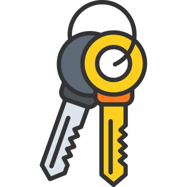 Anahtar simgesi, vektör illüstrasyonu