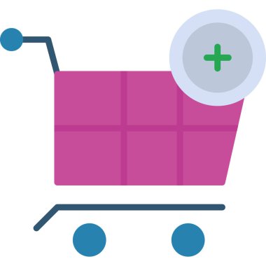 alışveriş arabası ikonu vektör illüstrasyonu ekle