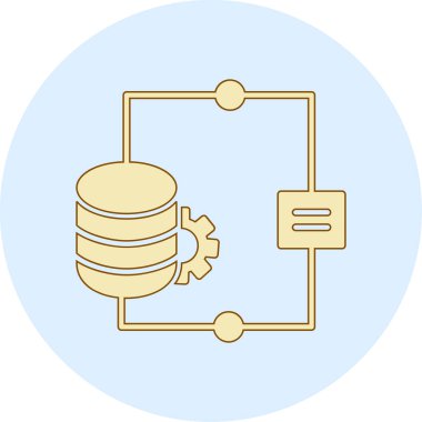 veritabanı. Web simgesi basit illüstrasyon