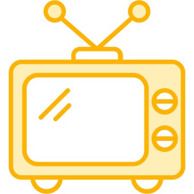 Televizyon. Web simgesi basit illüstrasyon