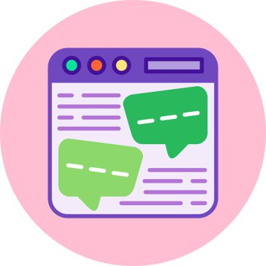 Sohbet mesajı vektör illüstrasyonu