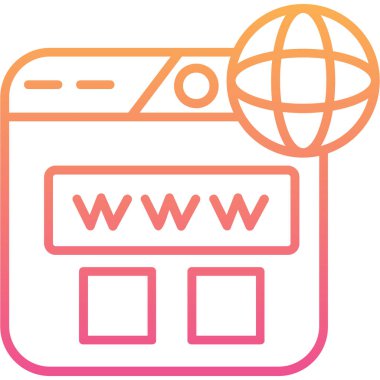 İnternet simgesi vektör illüstrasyonu