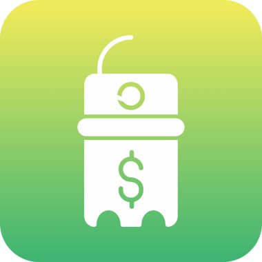 Dolar ikonlu para çantası. vektör illüstrasyonu