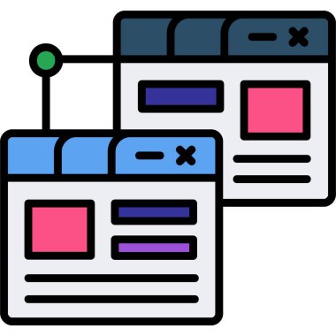 Web tasarım yerleşim simgesi