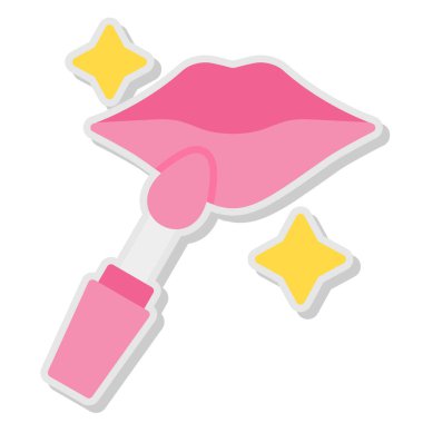 Yıldızlı çizgi film rujunun vektör çizimi