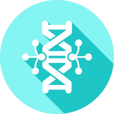 DNA DNA ikonu. Web için molekül vektör simgelerinin özet çizimi