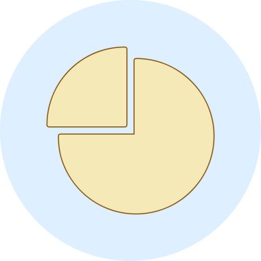 Pasta grafiği simgesi. vektör illüstrasyonu