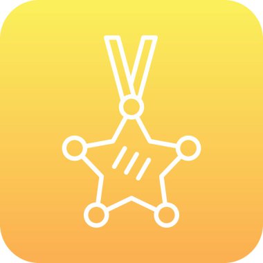 Yıldız. Web simgesi vektör illüstrasyonu