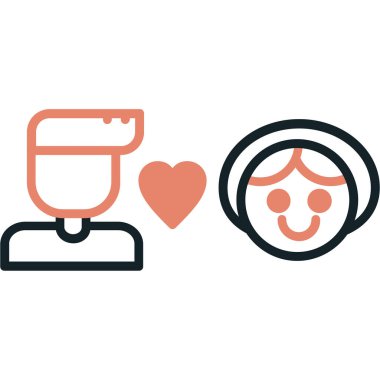 Mutlu aşk çifti simgesi ana hatlarıyla