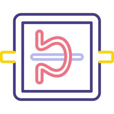 Konum simgesi vektör illüstrasyonlu harita