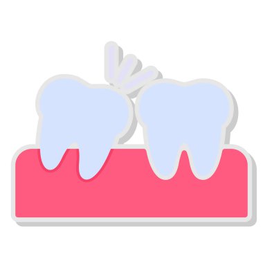 Moda tarzında izole edilmiş diş simgesi