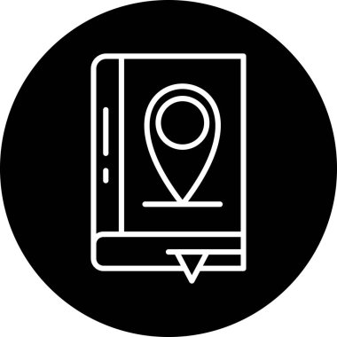 Harita işaretleyici simgesi, vektör illüstrasyonu