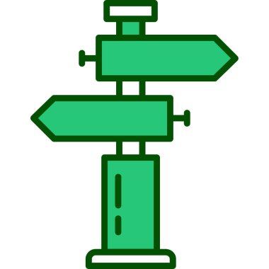 Yol simgesi vektör illüstrasyonu