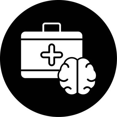 Bir beyin simgesinin vektör çizimi