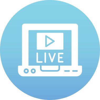 Canlı akış vektör simgesi