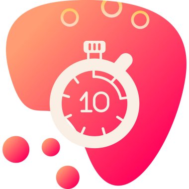 Beyaz arkaplanda kalp ikonu olan kronometre rengi. Saat tabelası. kronometre işareti. Rastgele şekiller çiz. vektör illüstrasyonu