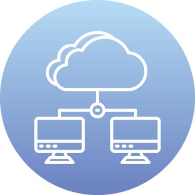 Bulut depolama ikonu, vektör illüstrasyonu. düz tasarım biçimi