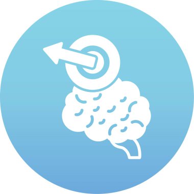 Beyin. Web simgesi basit tasarım