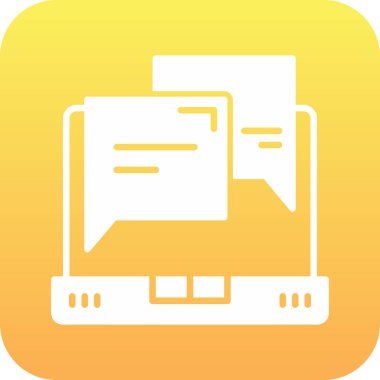 İleti düz vektör simgesi