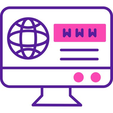 ağ web simgesi basit illüstrasyon