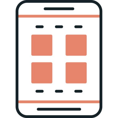 cep telefonu simgesi basit vektörü