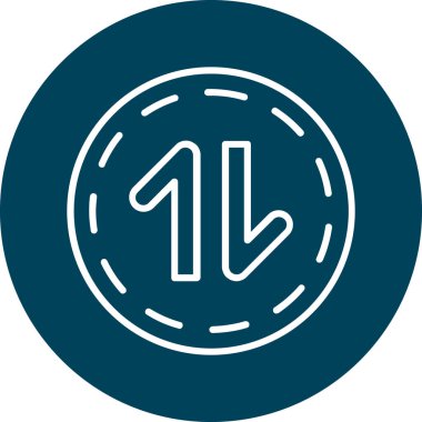 number one icon vector illustration