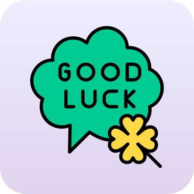 İyi şanslar vektör simgesi