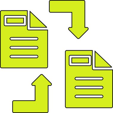 veri depolama dosyası simgesi ana hat biçiminde