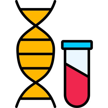 Laboratuvar test tüpü ikonu. Laboratuvar test tübü vektör simgesi rengi düz izole