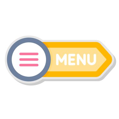Menü. Web simgesi basit illüstrasyon
