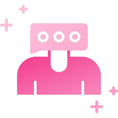 Yapay zeka ikonu. Web için yapay zeka vektör simgelerinin özet çizimi