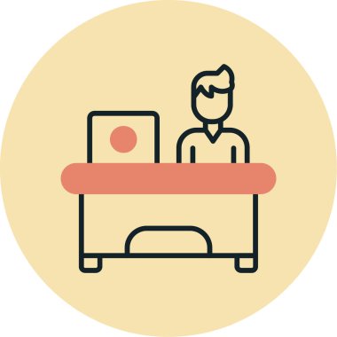 Masa. Web simgesi basit illüstrasyon