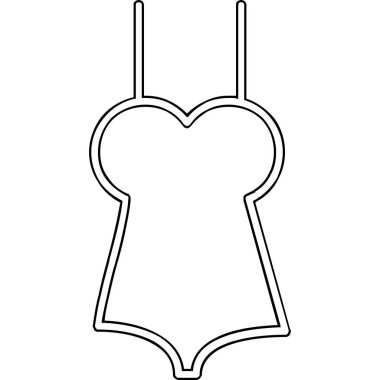 sütyen vektörü ince çizgi simgesi