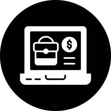 çevrimiçi alışveriş simgesi vektör illüstrasyonu