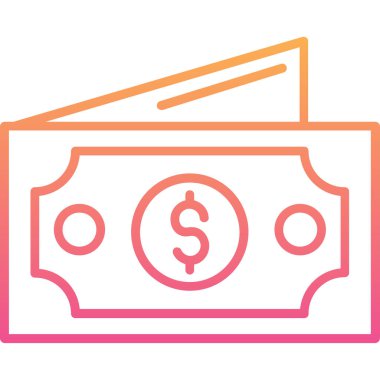 Para için. Web simgesi basit illüstrasyon