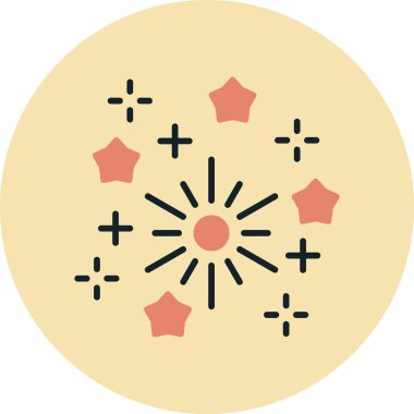 Havai fişekler. Web simgesi basit illüstrasyon