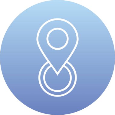 harita işaretleyici web simgesi, basit vektör illüstrasyonu