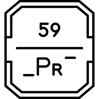 Kimyasal element simgesi, vektör illüstrasyonu