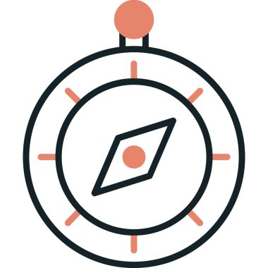 pusula simgesini dış hat biçiminde pusula simgesi