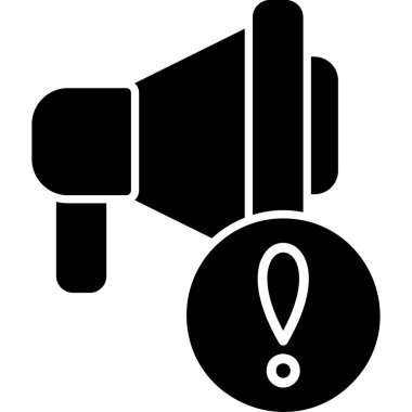 duyuru megafon simgesi katı stil