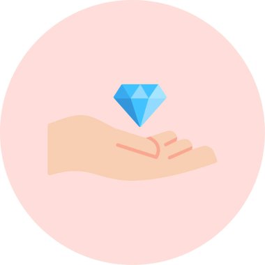 Elmas. Web simgesi basit illüstrasyon