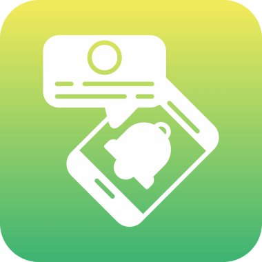 Kredi kartı düz simgesi, vektör illüstrasyonu