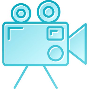 Video kamera simgesi. vektör illüstrasyonu