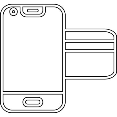 Cep telefonu vektör çizim tasarımlı akıllı telefon